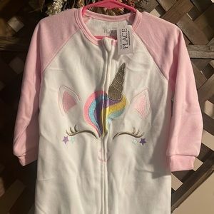 BNWT The Children's Place Unicorn Feet Pajamas  Size 2T